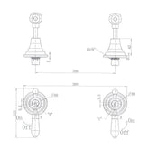 Modern National Bordeaux Wall Tap Assemblies Chrome